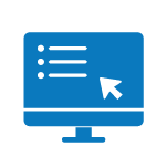 icon of a blue computer monitor
