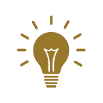 light bulb in gold colour