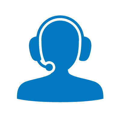 Icon of a person with a headset