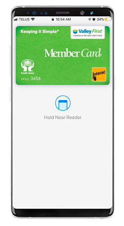 Phone displaying a membercard