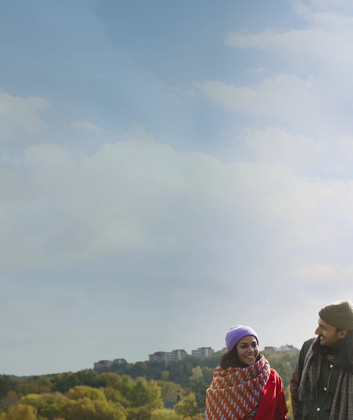 Two friends chatting over coffee