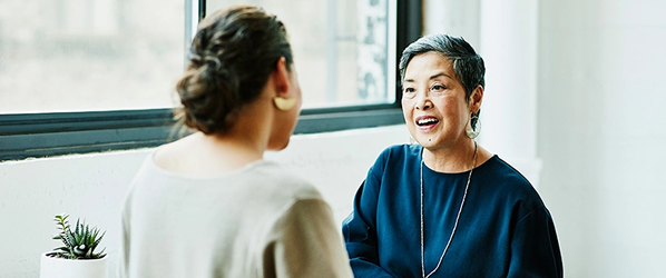 Two women having a conversation