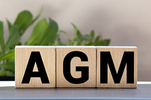 AGM written in letter blocks